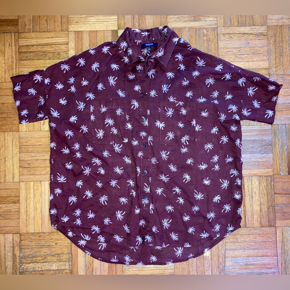Madewell Palm Tree Print Cotton Blouse S